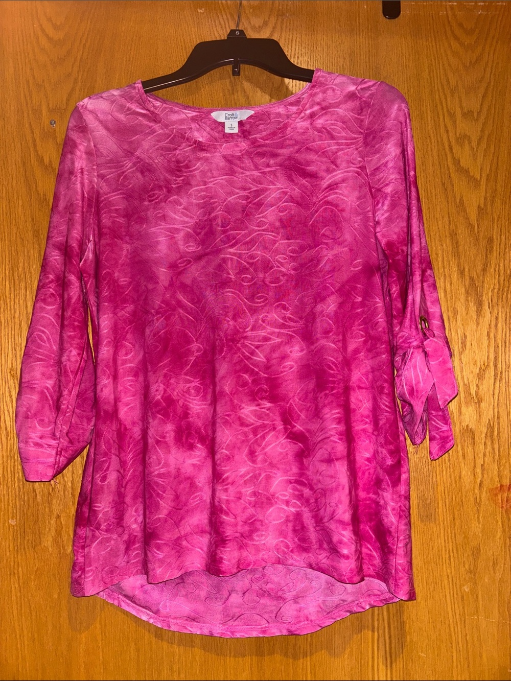 Croft & Barrow, dark pink blouse, Small